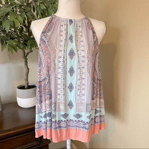 Anthropologie Deletta Sorin Halter Top Tank Blouse Shirt Large - Picture 3 of 4